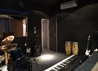 interior, sala de grabación