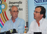 Director Nacional de Cultura Hugo Achugar e Intendente de San José, José Luis Falero