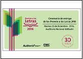 Premios a las Letras 2016